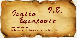 Isailo Bušatović vizit kartica